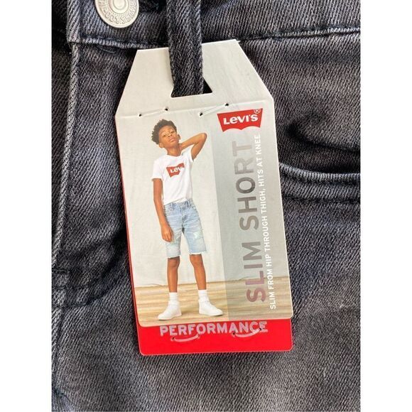 Levi's BOYS 2T Performance Slim Denim BLACK Shorts - Picture 3 of 11